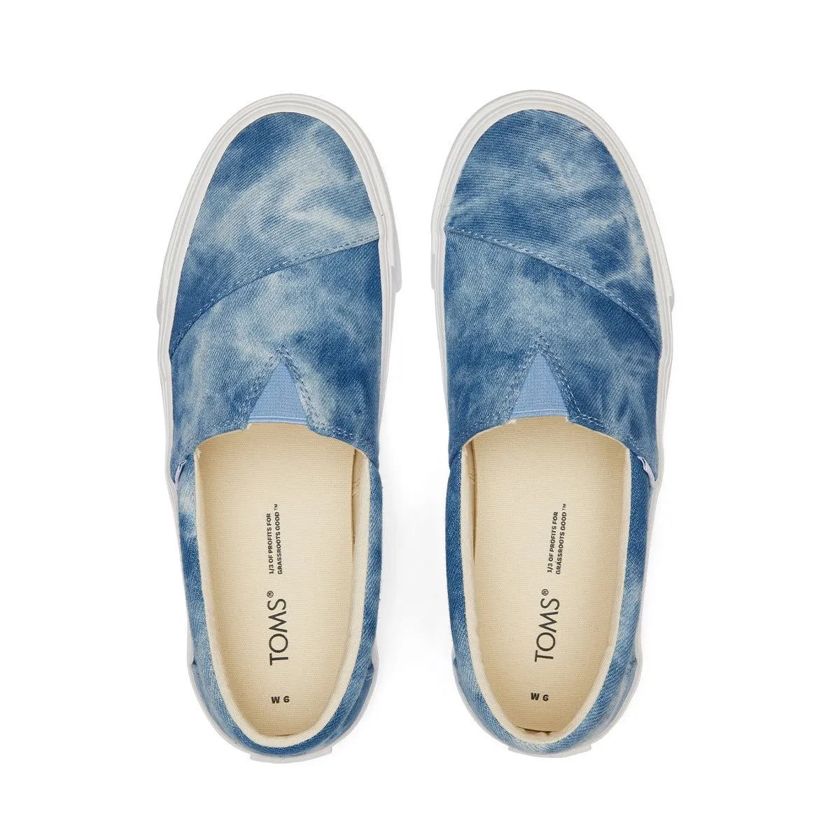Como Imperial Slip On Loafer TOMS Sneakers Alpargata Fenix Slip-On Women - Blue Washed Canvas