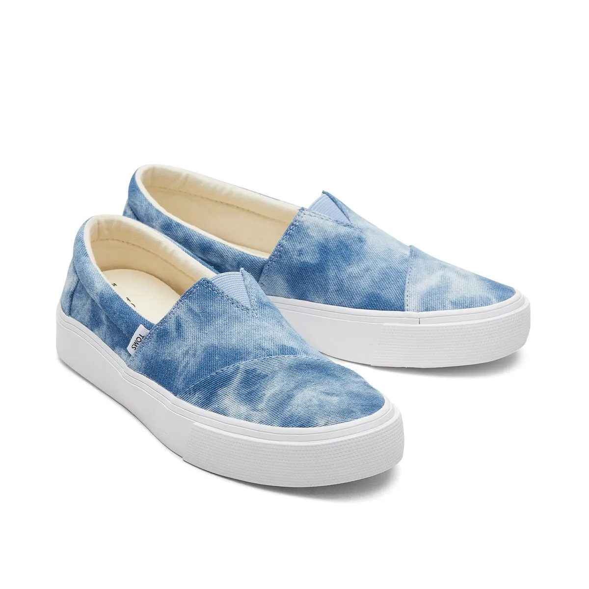 Summer Shoes Slip On TOMS Sneakers Alpargata Fenix Slip-On Women - Blue Washed Canvas