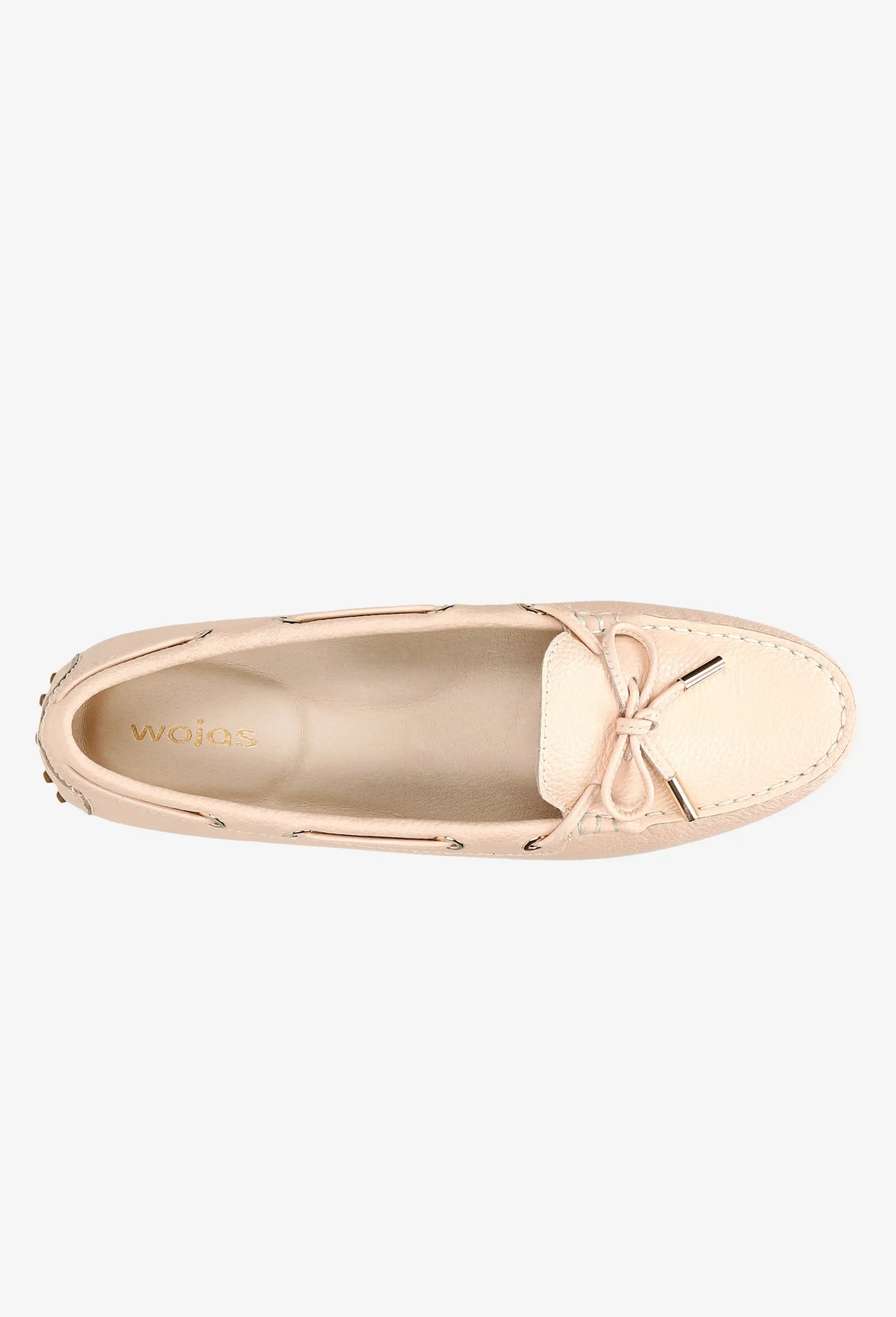 Designer Oxfords Wojas Light Pink Leather Loafers | 4603554