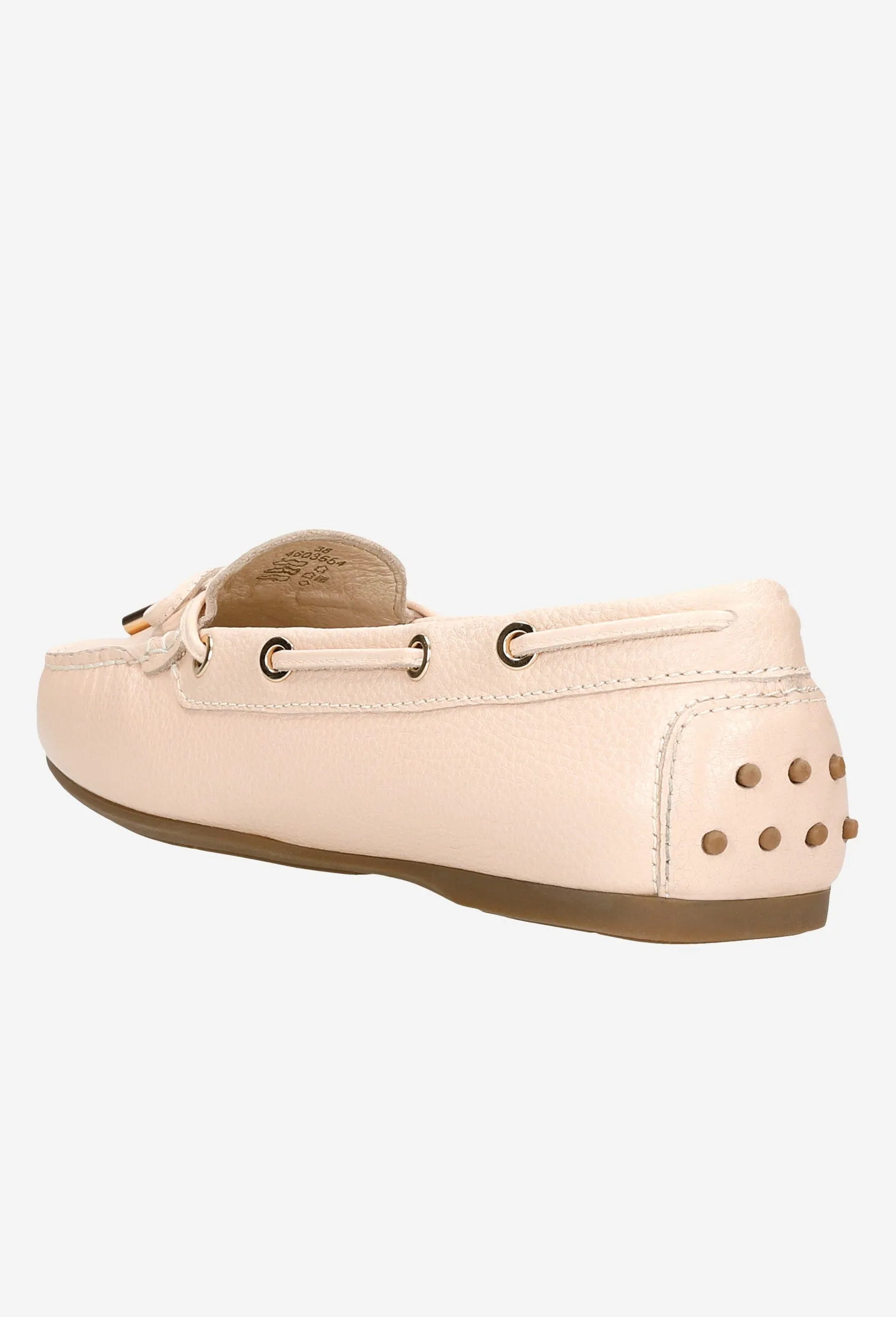 Wojas Light Pink Leather Loafers | 4603554 Brown Suede Oxford Shoes