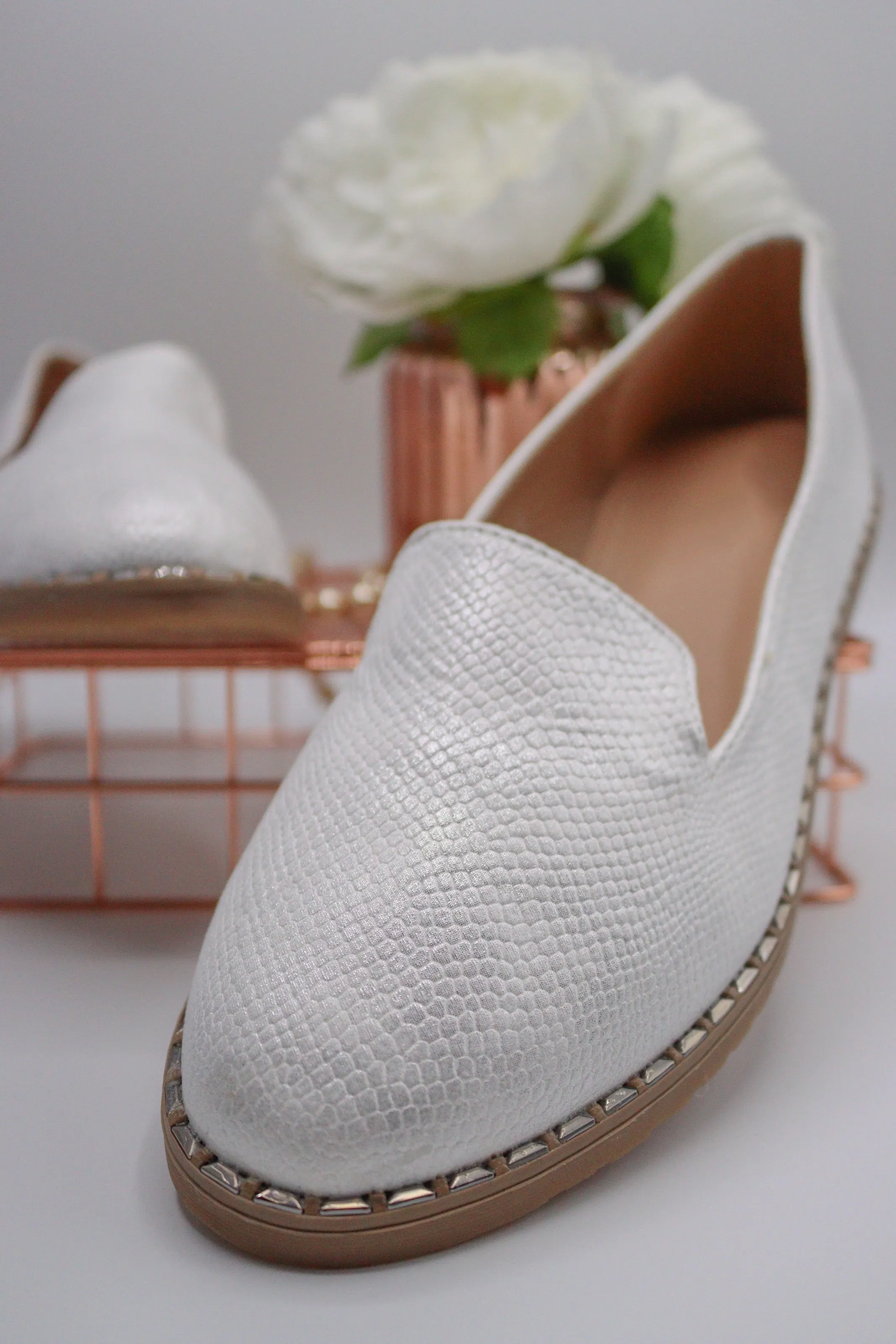 Italian Loafers Sale Tory Mock Loafers Shoes (White)