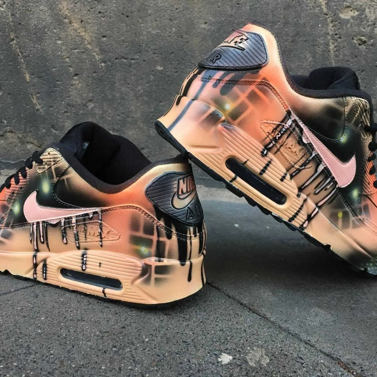 'Peach Abstract' Air Max 90 Fastest Asics Shoes