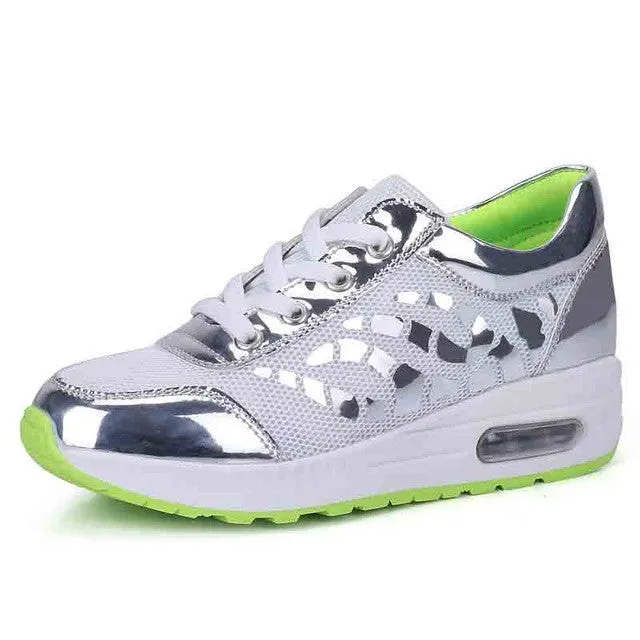 Great Walking Shoes For Flat Feet Trainers Women Casual Shoes Summer Style Outdoor Breathable Low Top Shoes Woman Flat Heels Sport Ladies Shoes Size 35-40 ZD71