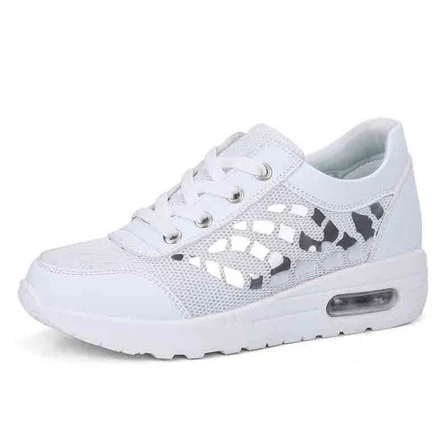 Trainers Women Casual Shoes Summer Style Outdoor Breathable Low Top Shoes Woman Flat Heels Sport Ladies Shoes Size 35-40 ZD71 Running Shoes With Flat Feet