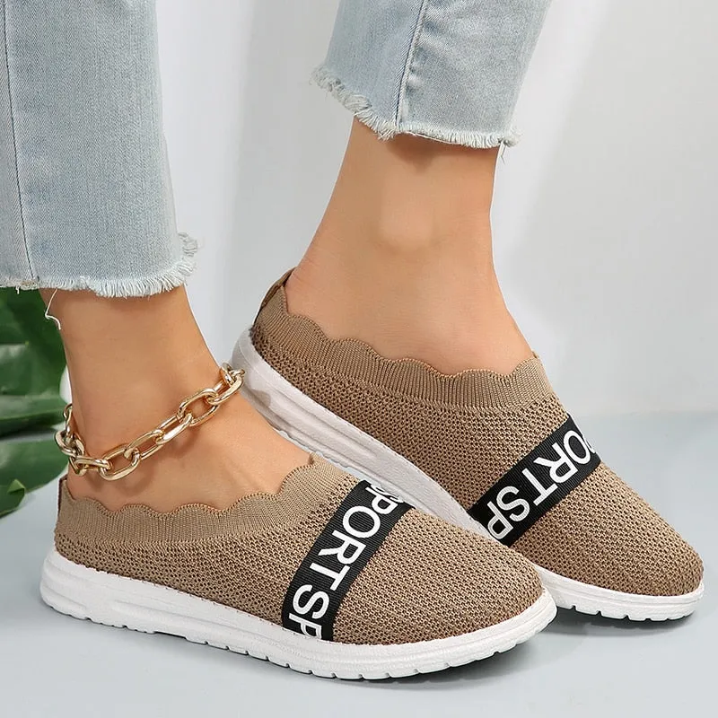 Vegan Penny Loafers Low Top Knit Flat Shoes Women 2023 Autumn Soft Sole Breathable Casual Walking Shoes Woman Plus Size 43 Lightweight Loafers Shoes