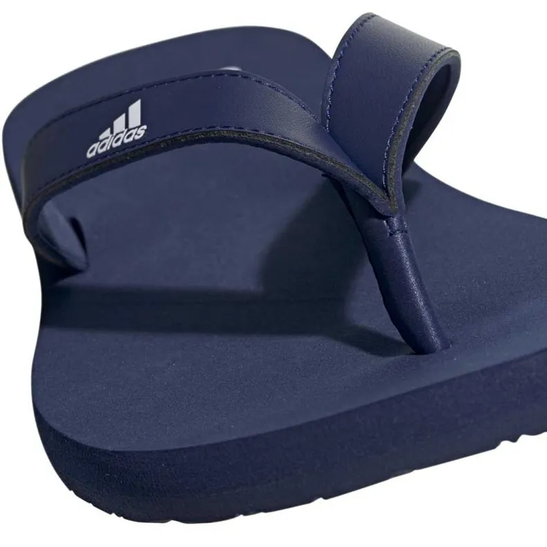 Adidas Mens Dark Blue/White Eezay Flip Flop Casual Thongs Pearl Sandals