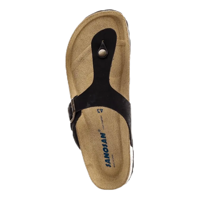 Geneve Nubuck Black Support Insoles For Sandals