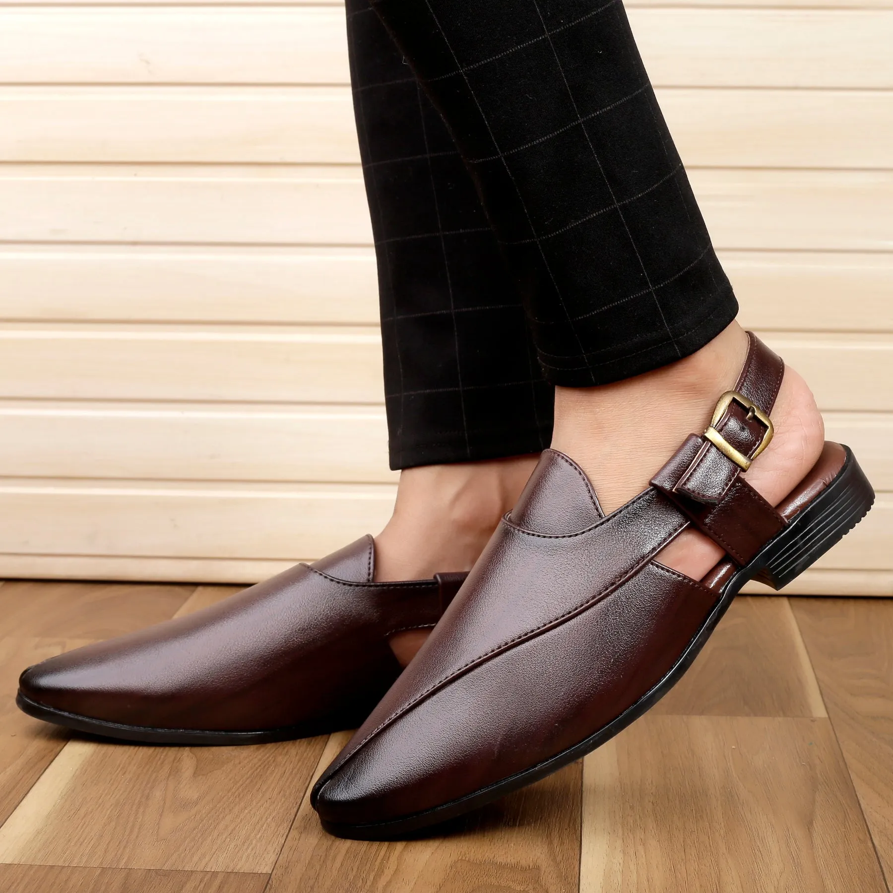 Bacca Bucci NOBILITY Close-Toe Outdoor Open Ethnic Sandals with Buckle Lacoste Slippers