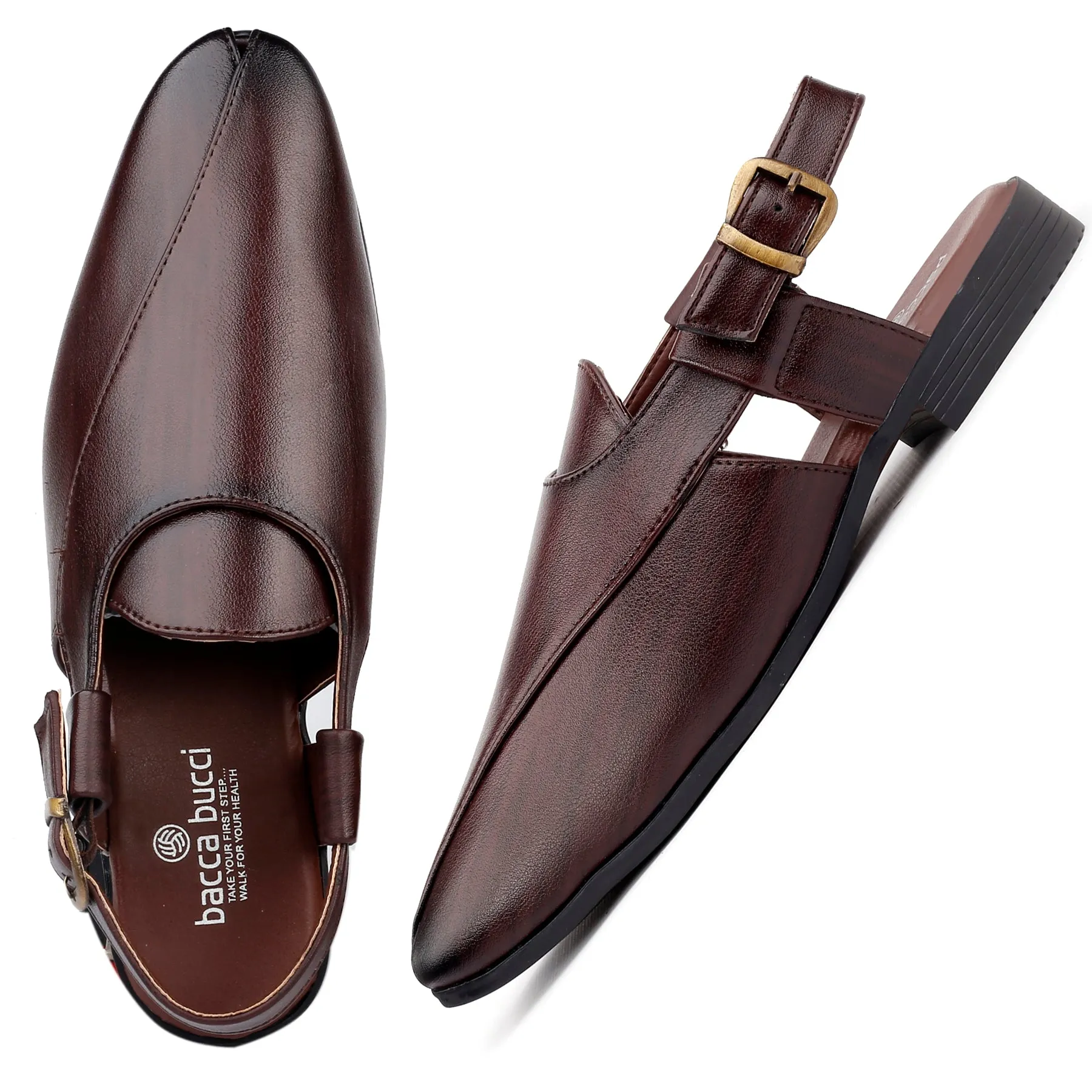 Slippers Bacca Bucci NOBILITY Close-Toe Outdoor Open Ethnic Sandals with Buckle