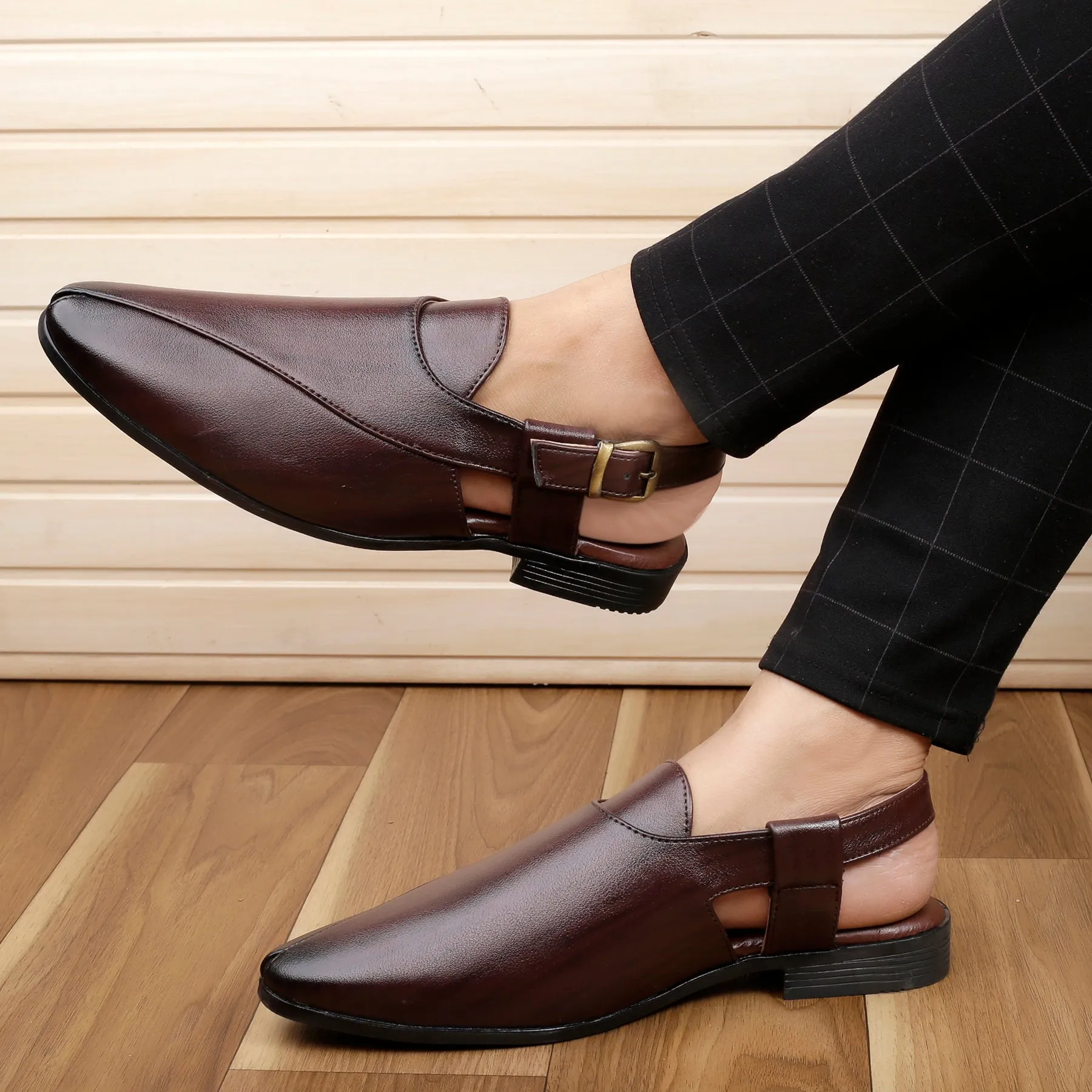 Bacca Bucci NOBILITY Close-Toe Outdoor Open Ethnic Sandals with Buckle Glitter Slippers