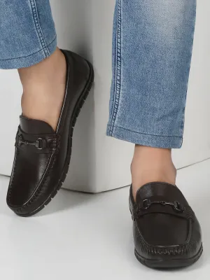 Men's Brown Solid Leather Loafers Nike Air Cross Trainer 3 Low Casual Shoes