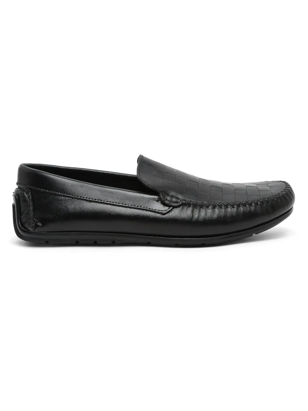 Casual Dress Shoes Canada Men Black Texture Genuine Leather Loafers