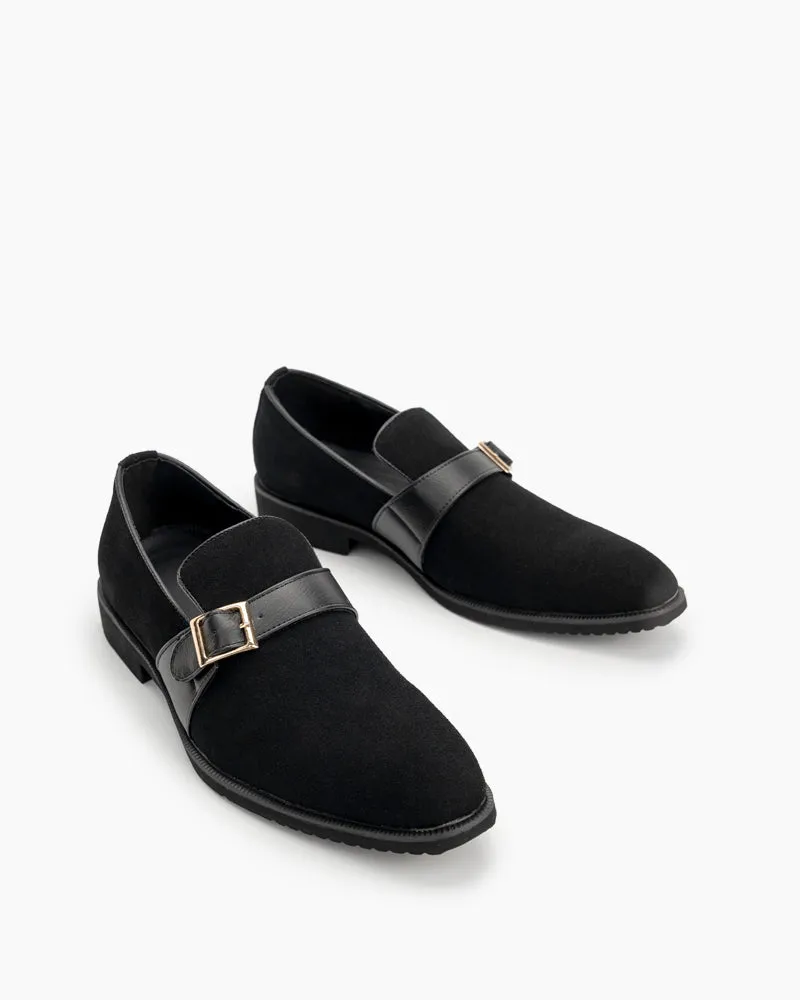 Sam Edelman Lorraine Loafers Men's Slip On Monk-Strap Suede Slipper Penny Moccasin Loafers