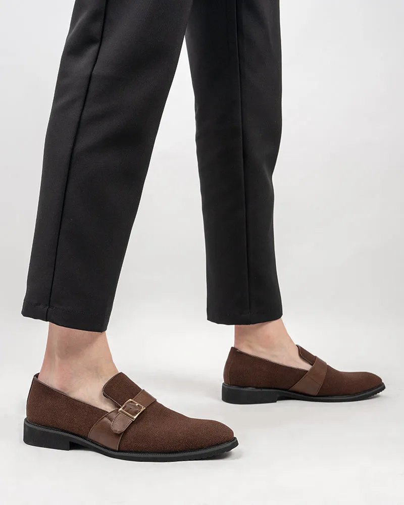 Pinch Weekender Penny Loafers Men's Slip On Monk-Strap Suede Slipper Penny Moccasin Loafers