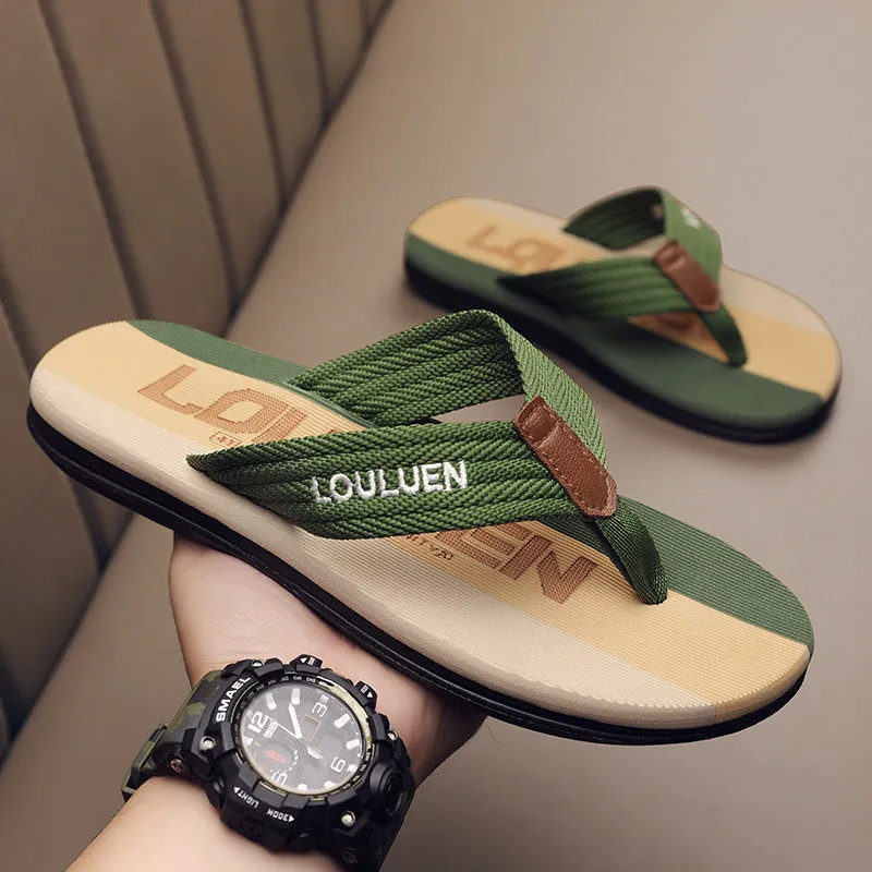 Men Beach Shoes Slippers Men Summer Non-Slip Drive With Slippers