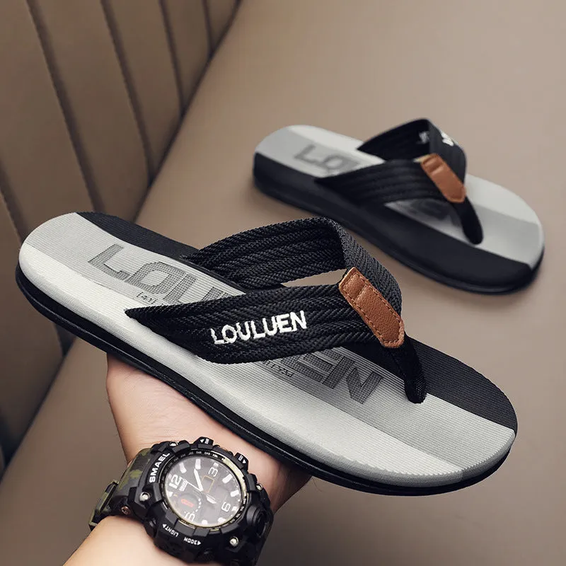 Men Beach Shoes Slippers Men Summer Non-Slip Designer Bedroom Slippers