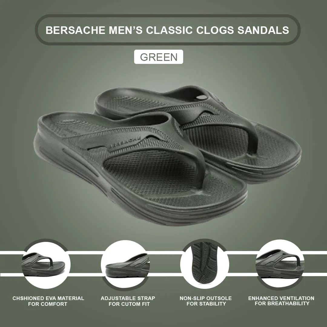 Drake Slides Bersache Extra Soft Classic Casual with  Regular wear with Ultra Soft & Flexibility Technology Flip Flop for Men's & Boy's (6121-Green)
