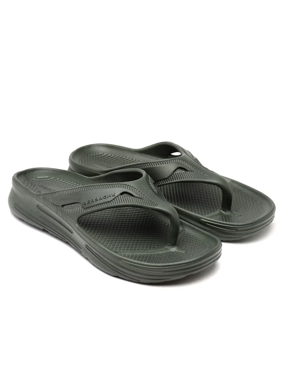 Bersache Extra Soft Classic Casual with  Regular wear with Ultra Soft & Flexibility Technology Flip Flop for Men's & Boy's (6121-Green) Free Patterns For Knit Slippers