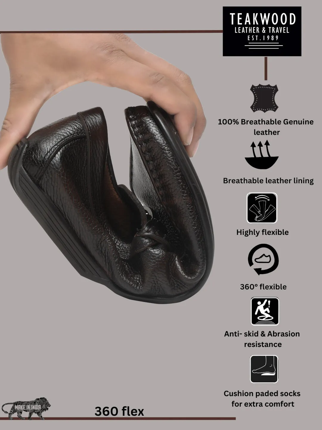 Men's Brown Leather Flexi 360 Loafers Nautica Casual Oxford Shoe