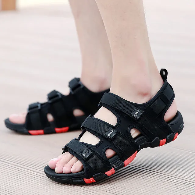 UPUPER Summer Sandals Men Shoes 2019 Gladiator Men's Sandals Roman Flip Flops Flat Sandals Outdoor Shoes Wide Width Shoes For Feet