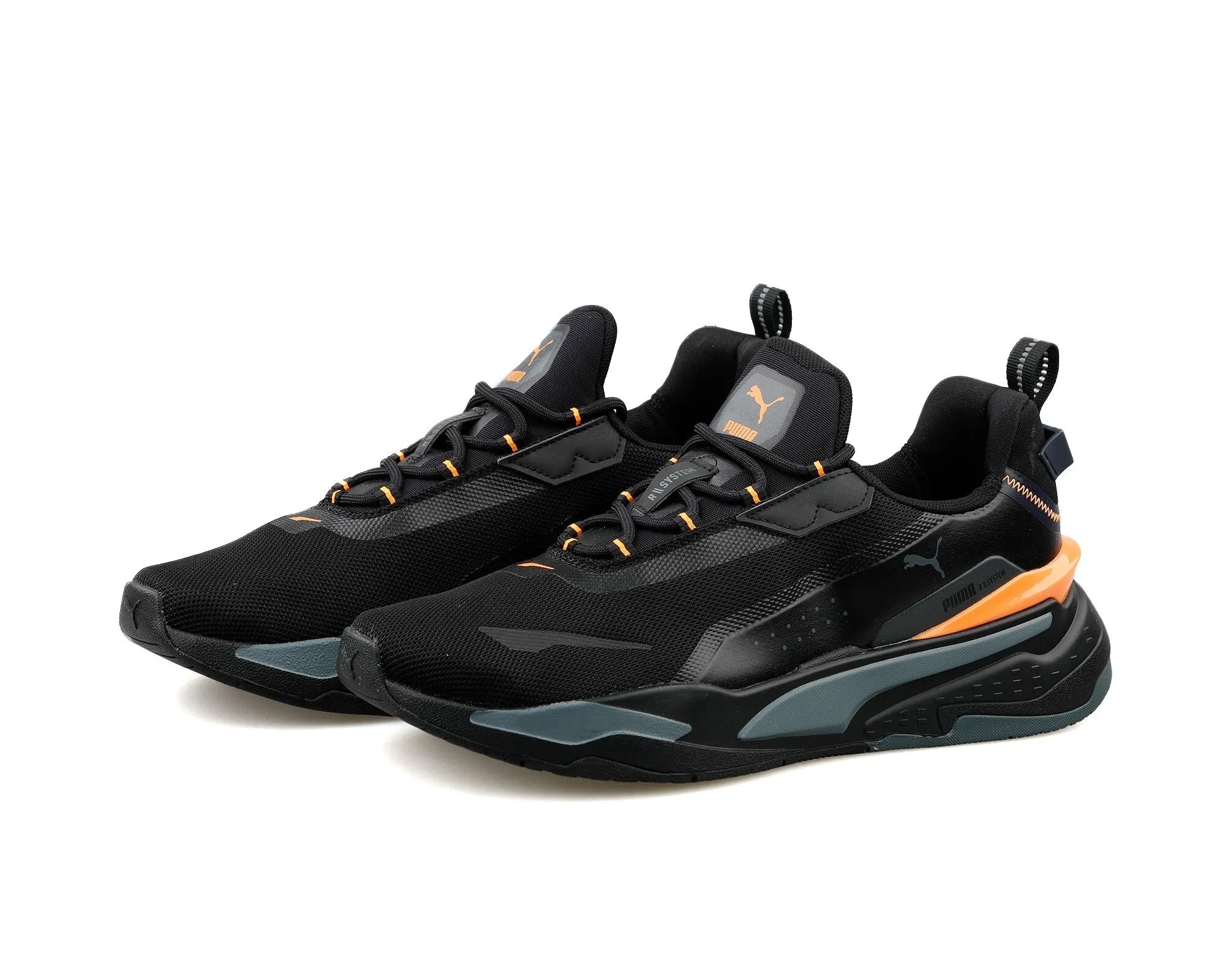 Original Puma Rs-Fast Unmarked Reflective Men Casual Black Sport Shoes 38521102 Puma Sneaker All Leather Puma Shoes