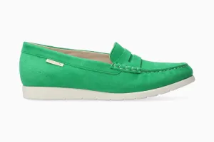 Volga - Green Slip On Spike Shoes