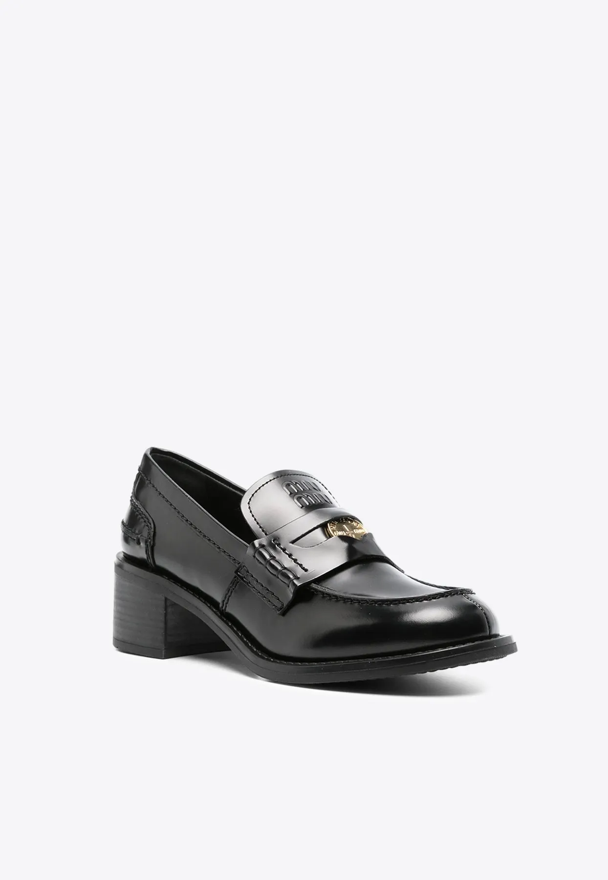 Brushed Leather Penny Loafers Loafers Bar
