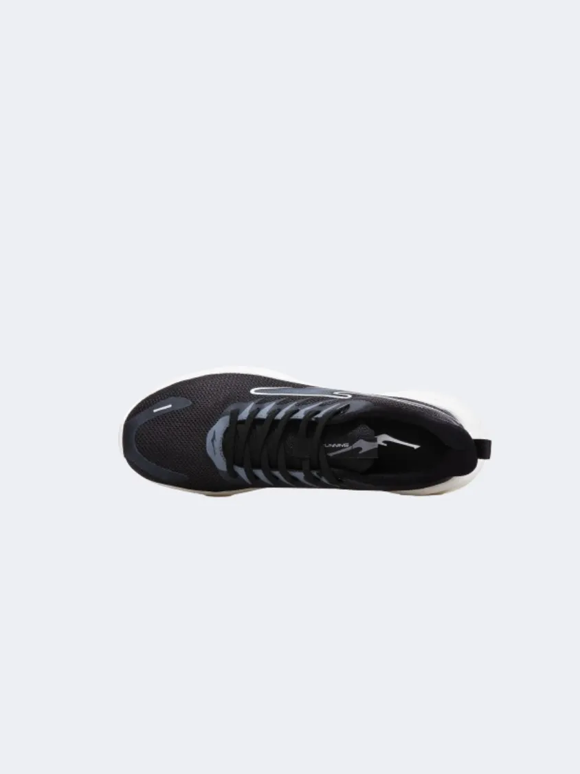 Erke Cushioning Men Running Shoes Black/Charcoal Best Running Shoes Pronate