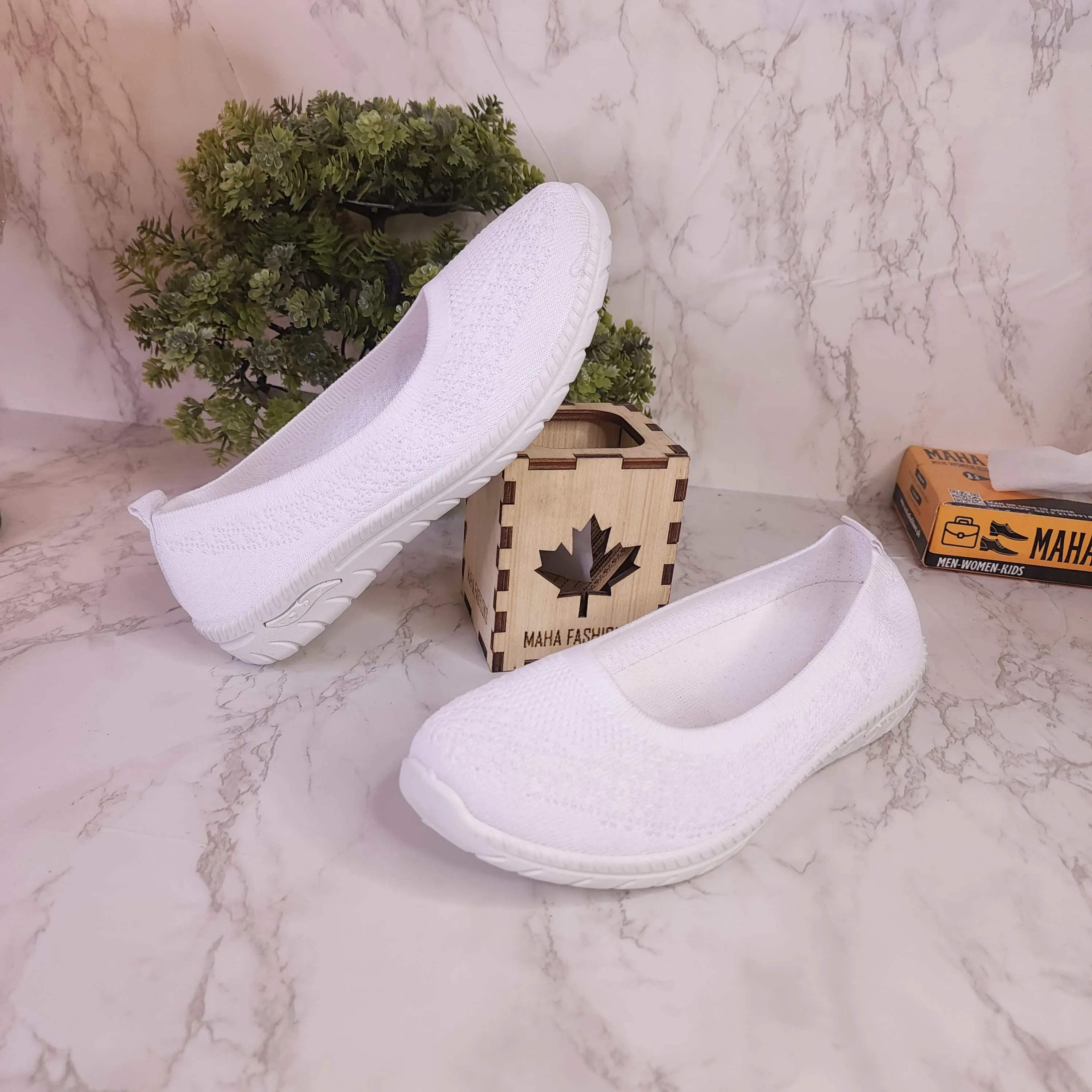 White Women Comfortable Loafers Casual Slip On Haddock Loafers