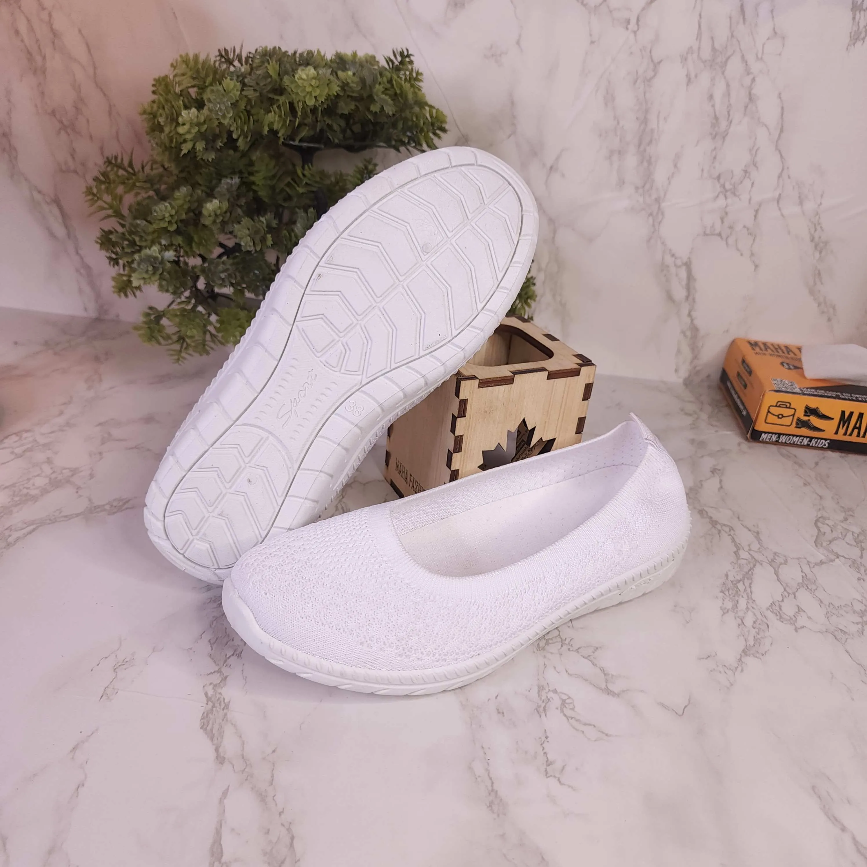 Plain Loafers White Women Comfortable Loafers Casual Slip On