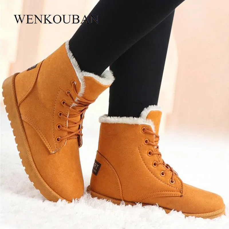 Winter Boots Women Snow High Ankle Shoes Casual