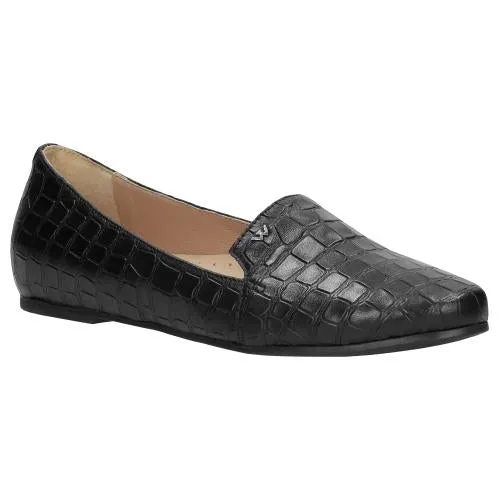 Oxford Tans Wojas Black Leather Loafers | 939651