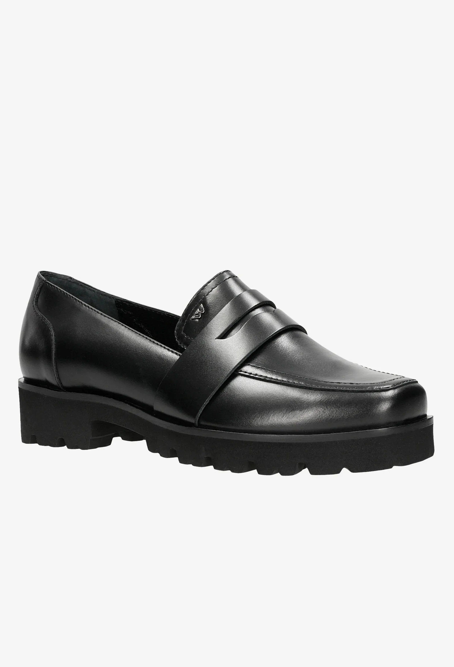 Wojas Black Leather Loafers with Decorative Strap | 46080-51 Grand Plus Essex Distance Knit Oxfords