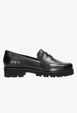Wojas Black Leather Loafers with Decorative Strap | 46080-51 4.zerogrand Oxfords