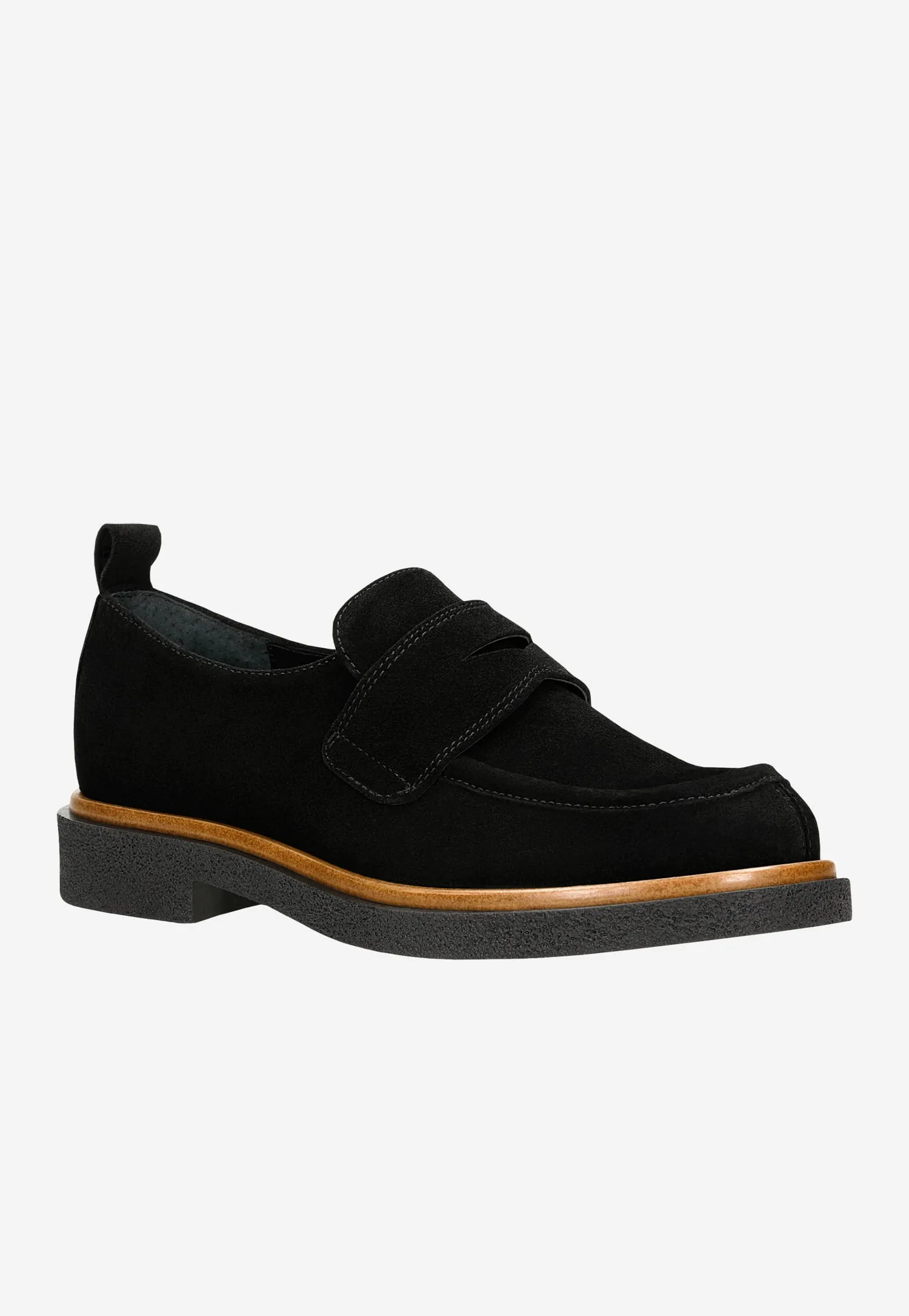 Updated Oxfords Wojas Black Leather Penny Loafers | 4627961