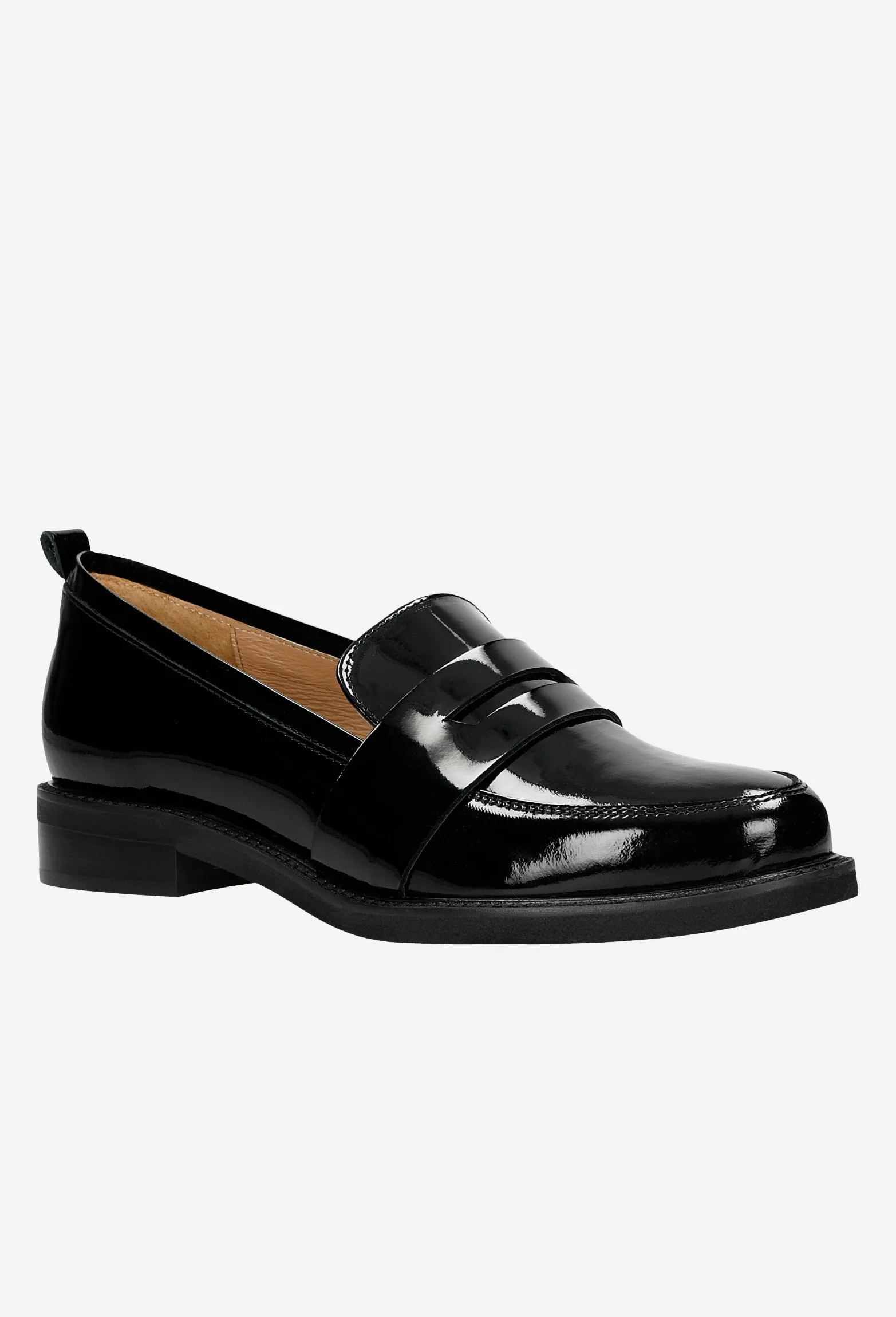 Wojas Black Patent Leather Loafers | 4606931 Stafford Oxford Button Down