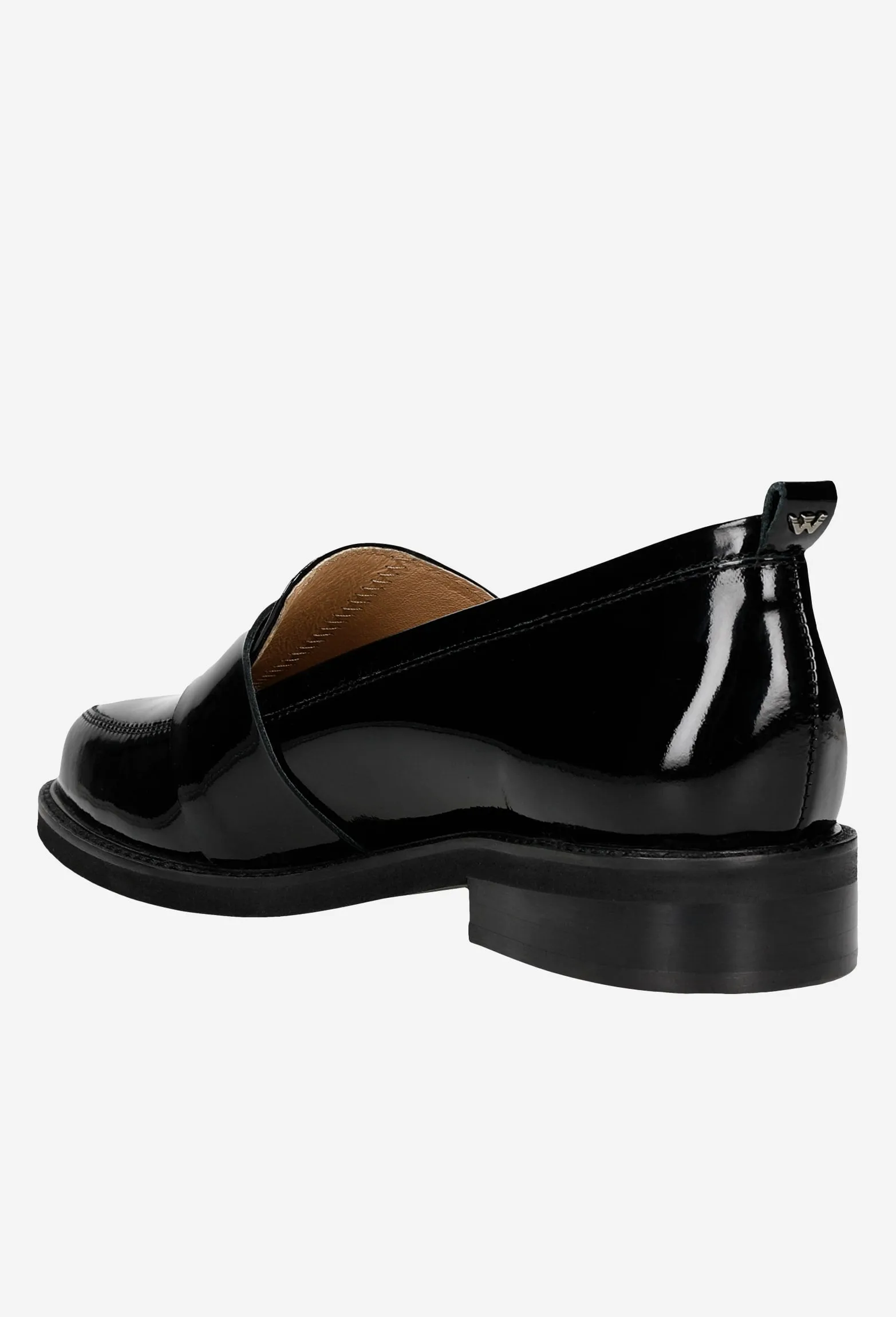 Low Heel Oxford Pump Wojas Black Patent Leather Loafers | 4606931