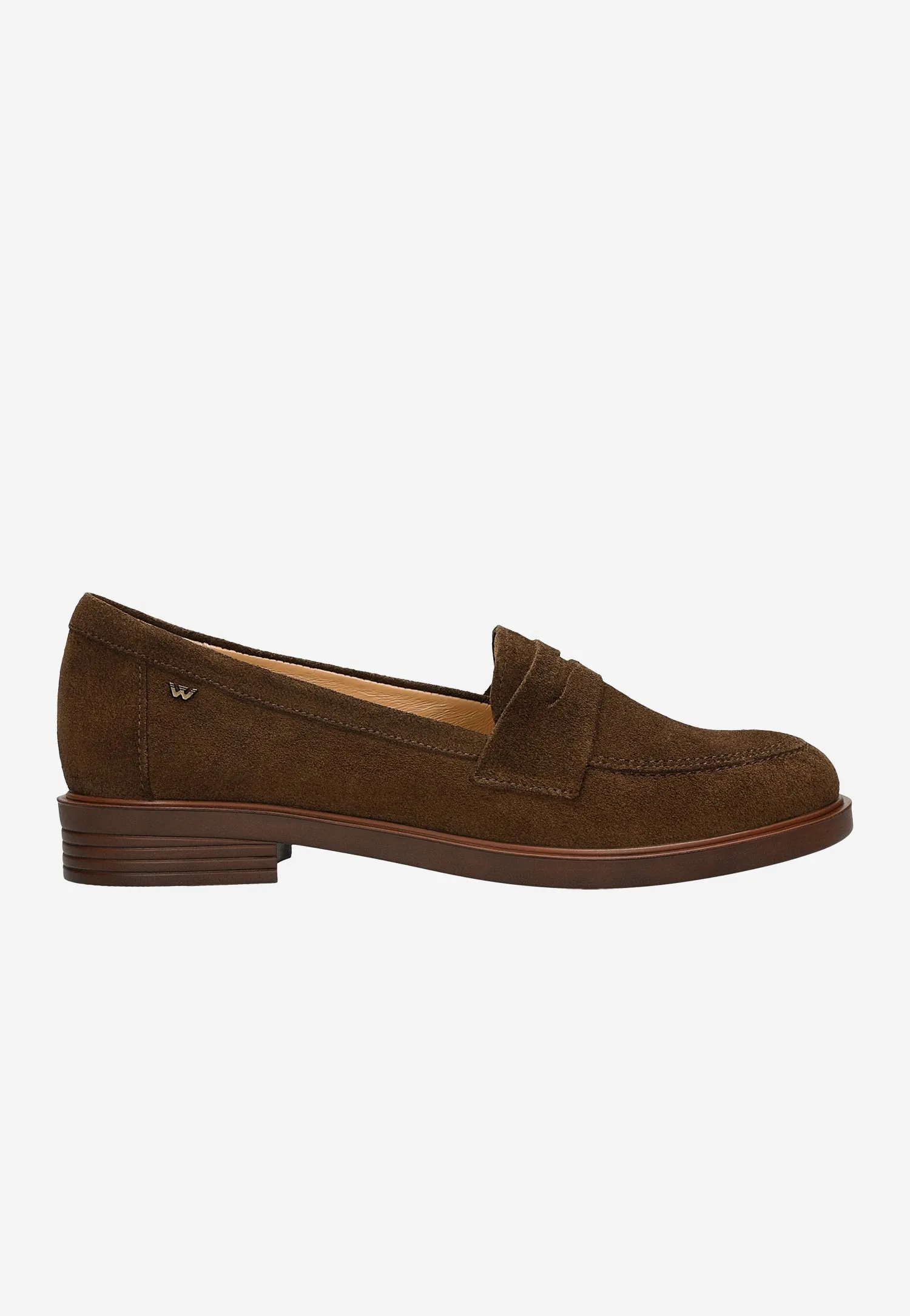 Loafers Or Oxfords With Suit Wojas Brown Velour Leather Loafers | 4622262