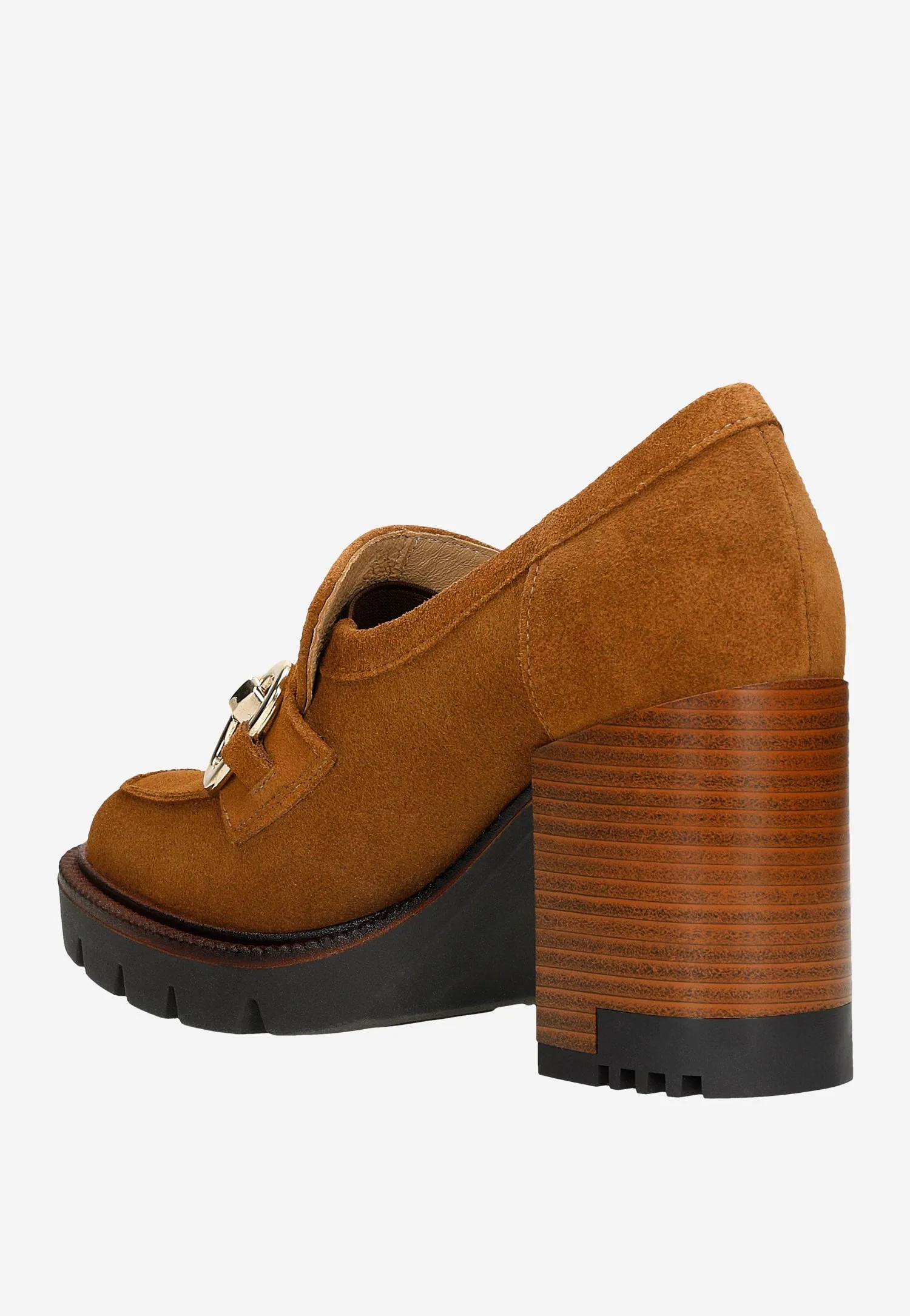 Ivory Oxford Shirt Wojas Light Brown High Heeled Leather Loafers | 46217-63