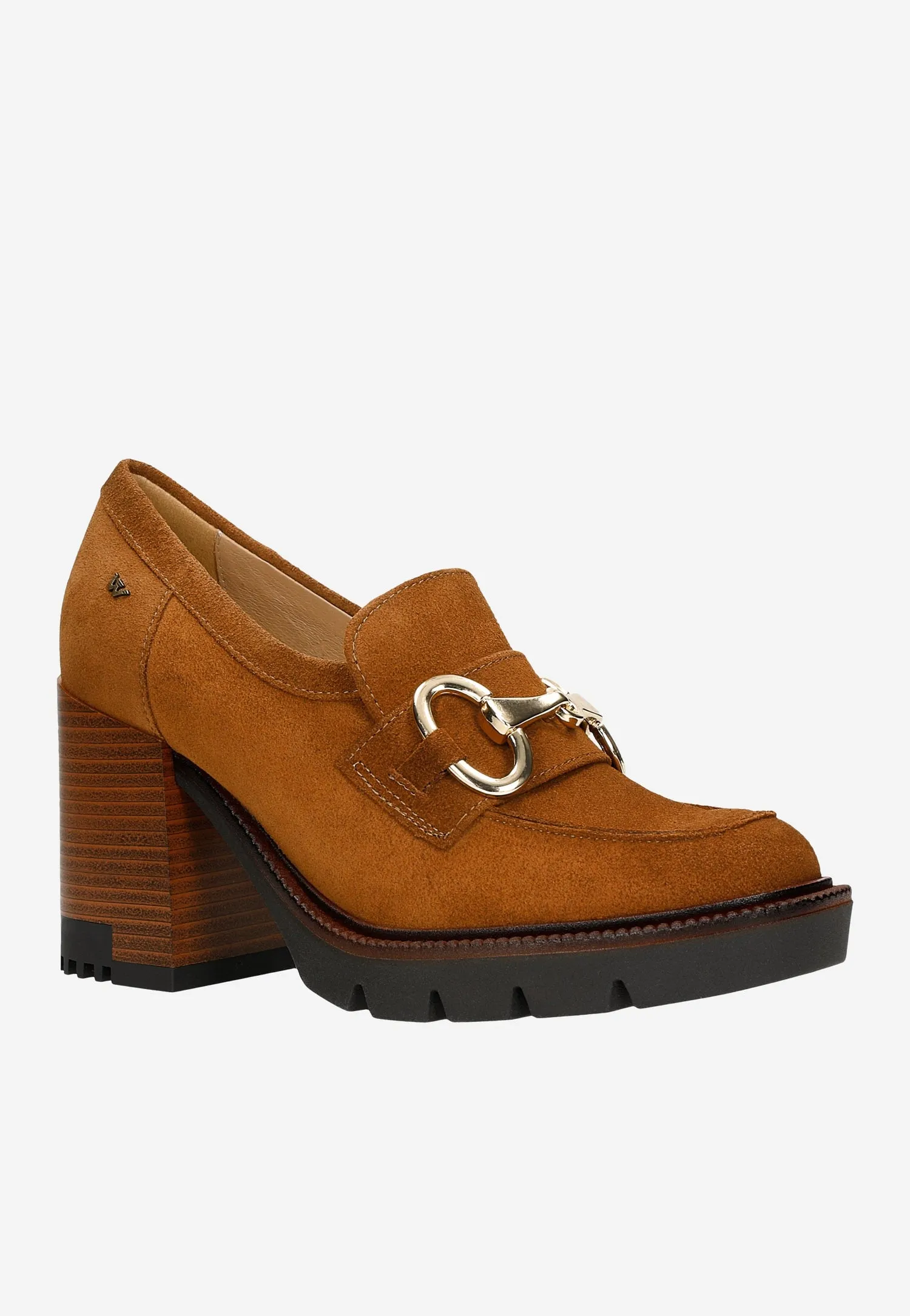 Oxfords English Speaking Classes Wojas Light Brown High Heeled Leather Loafers | 46217-63