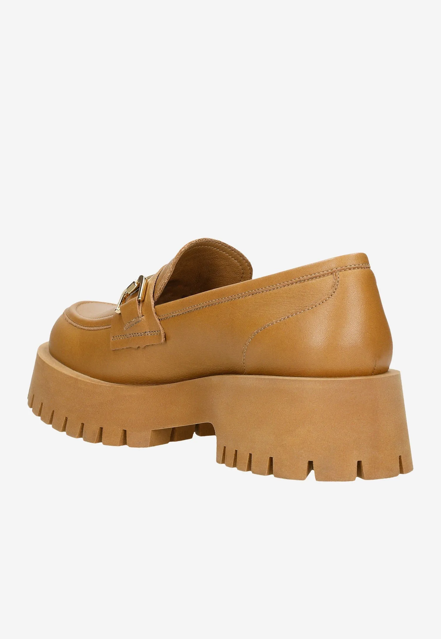 Wojas Light Brown Leather Loafers with Golden Detail | 46198-53 Oxfords Learner's Dictionary