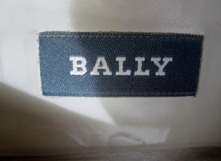 Womens BALLY RUTA Italy Slip On SHOE Loafer BLACK LEATHER 9.5 WHITE HORSEBIT Loafers Fringe