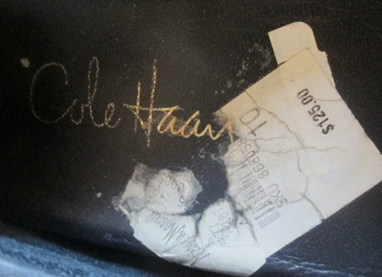 Loafers Heart Womens COLE HAAN Leather Moccasins Mocs Walking Shoes Boat SLATE BLUE 10