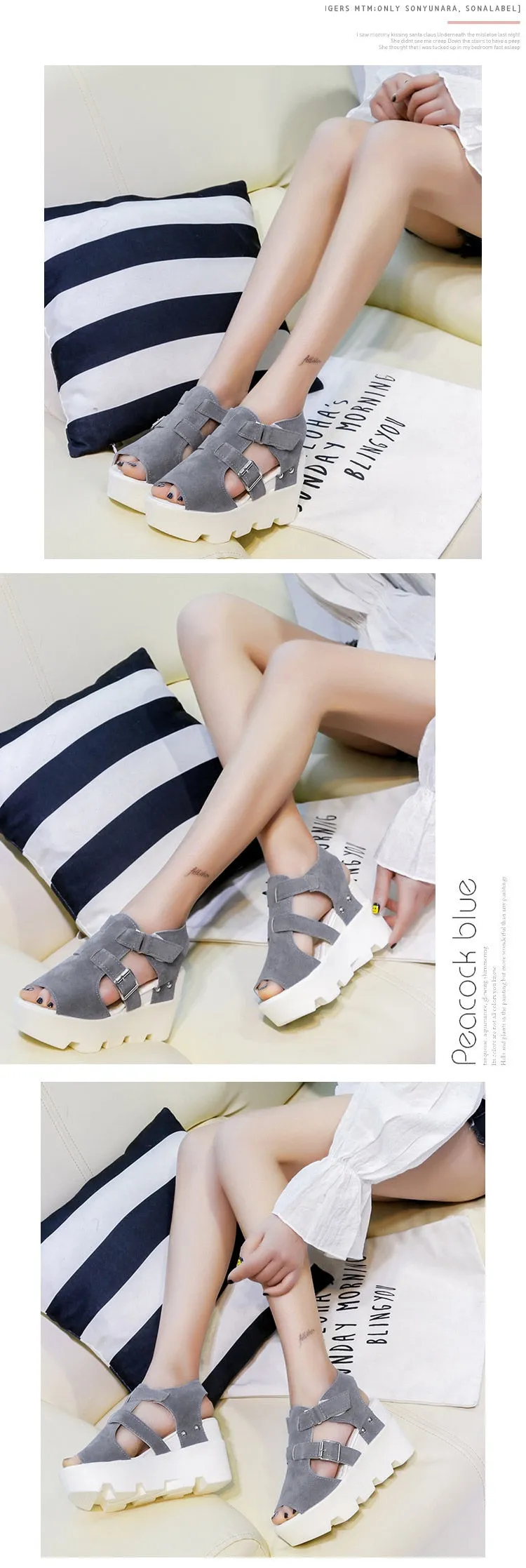 Casual Penny Loafers Women's High Heel Casual footwear flip flops Open Toe Platform Gladiator Sandals