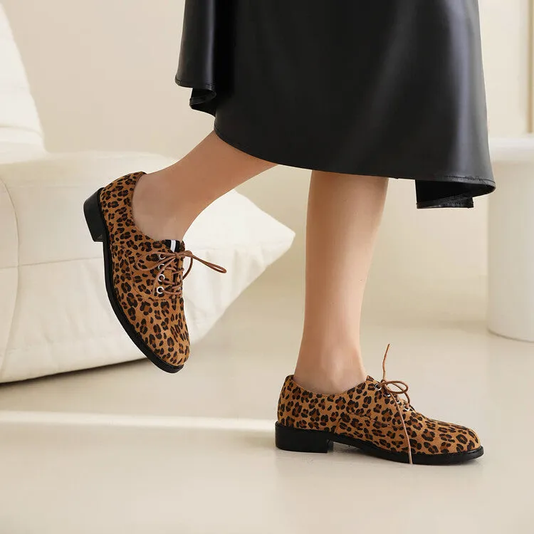 Brogues Not Oxfords Women's Lattice Lace-Up Flats Oxford Shoes