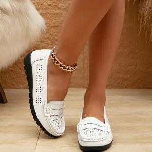 Women's Lightweight Loafer Slip-ons Chunky Loafers With Tights