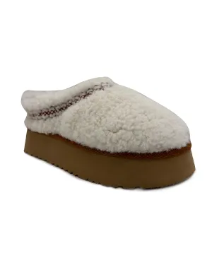 Comfy Warm Slippers Women's Mini Sheepskin Slippers, White Suede