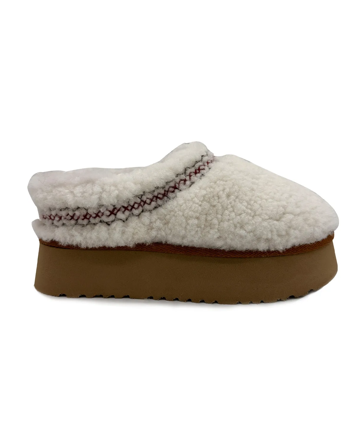 Women's Mini Sheepskin Slippers, White Suede Arch Support Slide Sandals