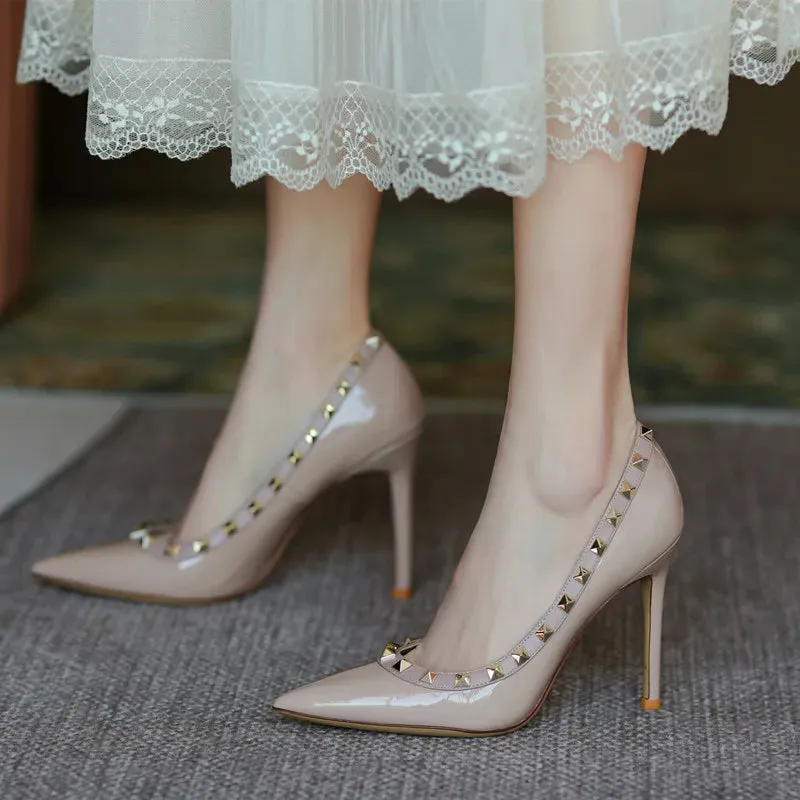 Lane Spa Sandals Women's Patent Leather High Heel Shoes