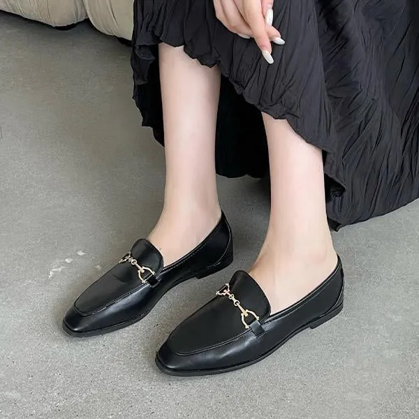 Women's Retro Horsebit Flat Loafers 79882601S Loafers Italian